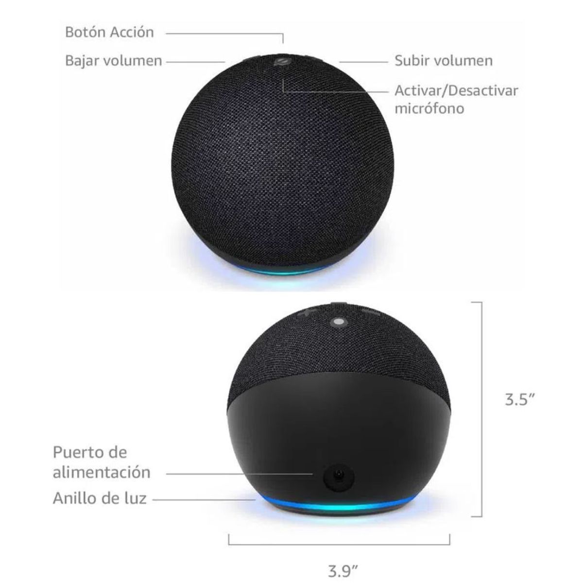 AMAZON - Amazon Echo Dot 5ta Generación Parlante Inteligente con Alexa - Negro