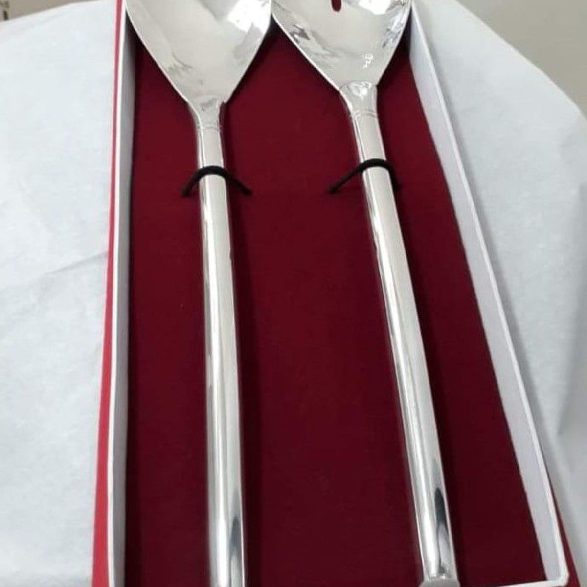 PERUVIANE - Juego de dos cubiertos, utensilios o cucharas en plaque de 30 cm