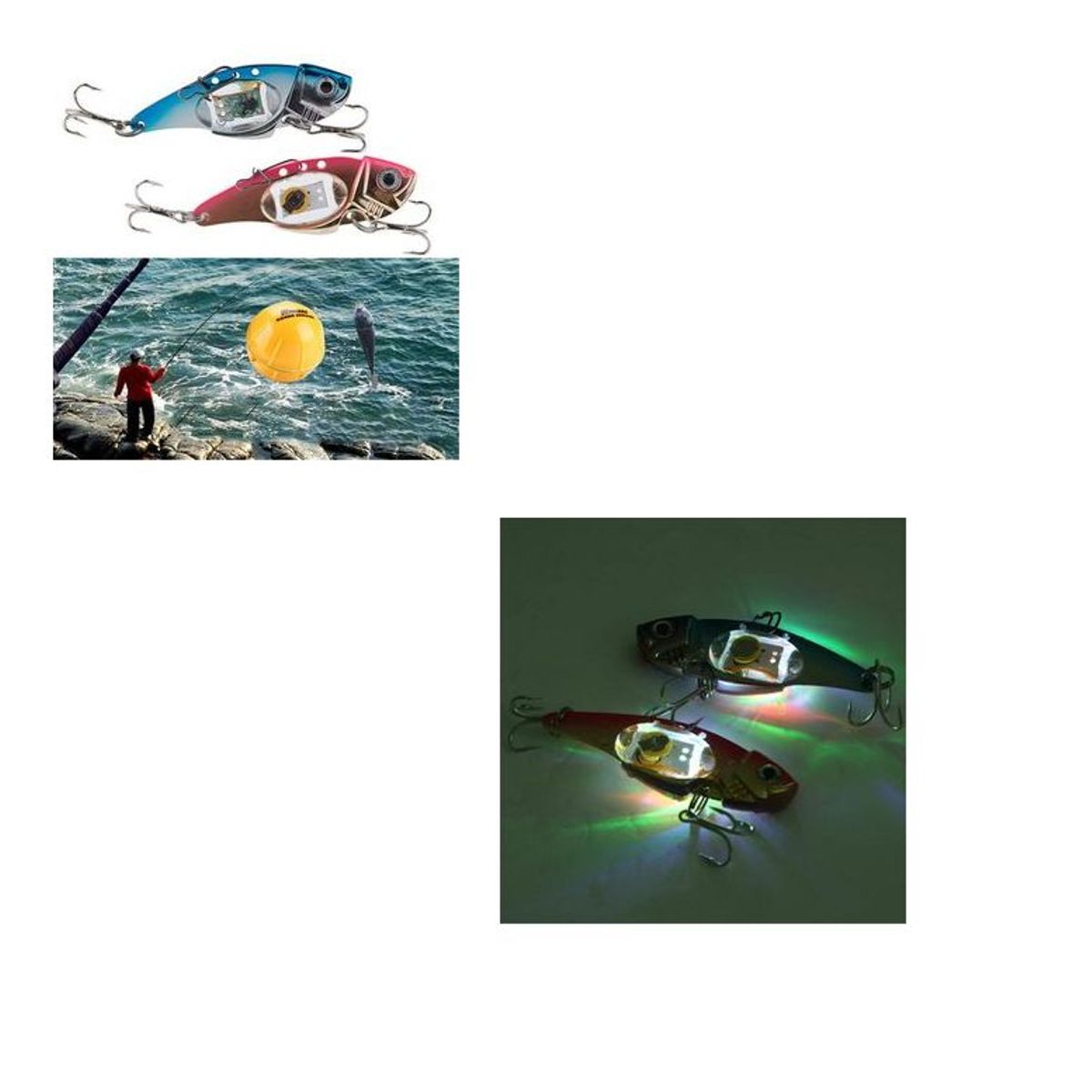 GENERICO - Pesca Señuelo Lámpara De Luz LED Gancho Triple