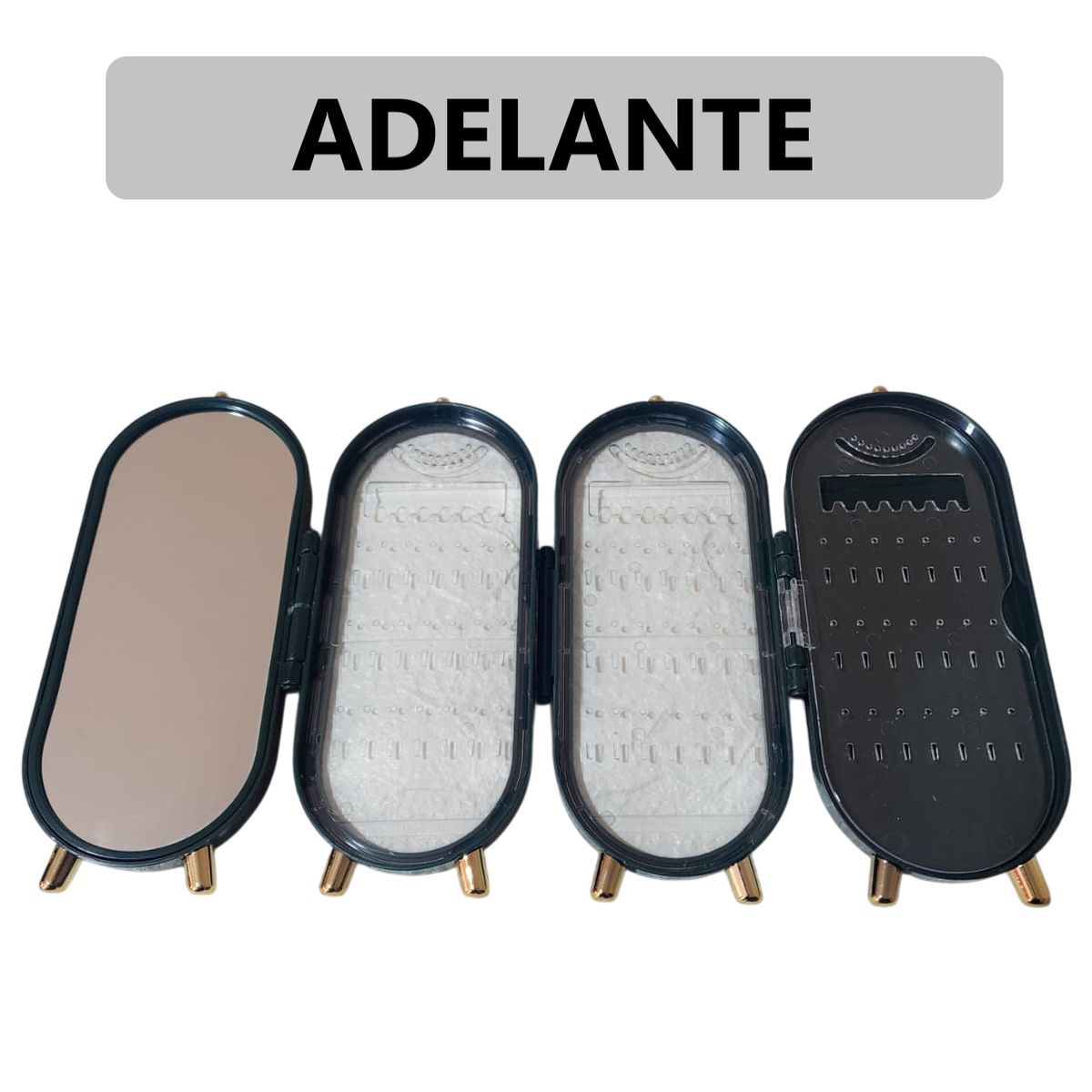 GENERICO - Joyero Plegable organiza joyas con espejo de 4 Cuerpos