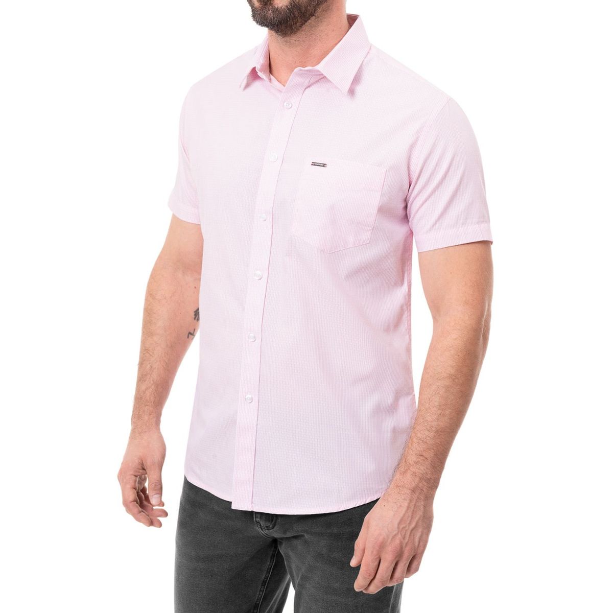 NORTON - Camisa Clasico Listada Luis 0011 Mc Hombre.