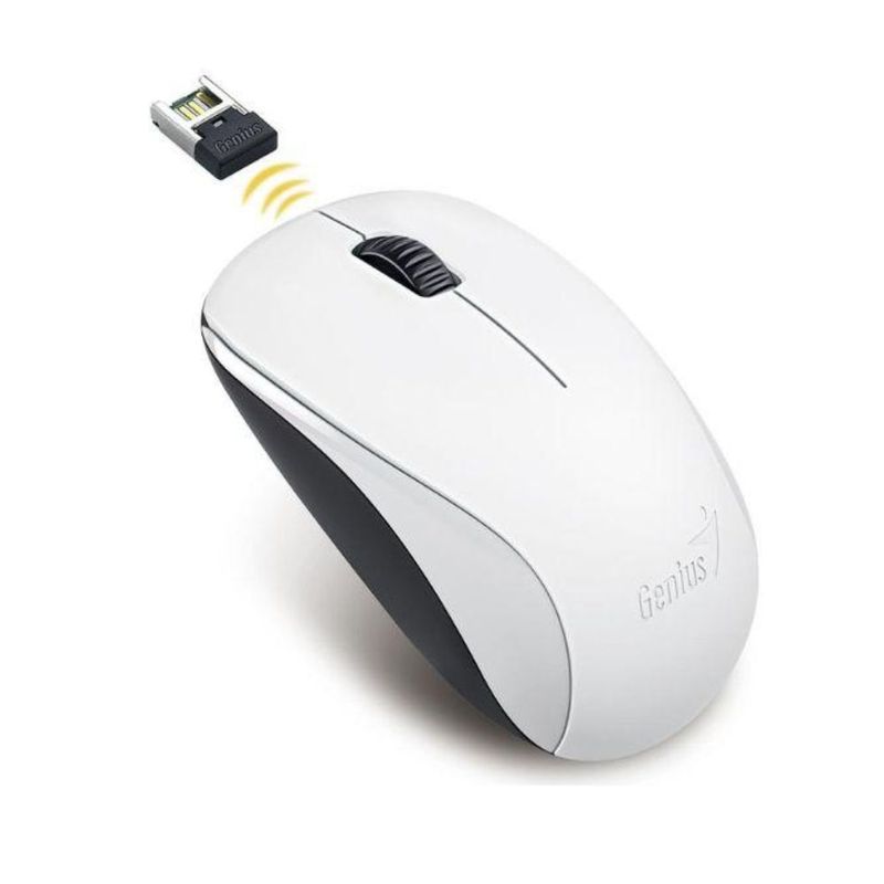 GENIUS - Genius NX-7000 Mouse Inalámbrico Blue-Eye Sensibilidad 1200 DPI-Blanco