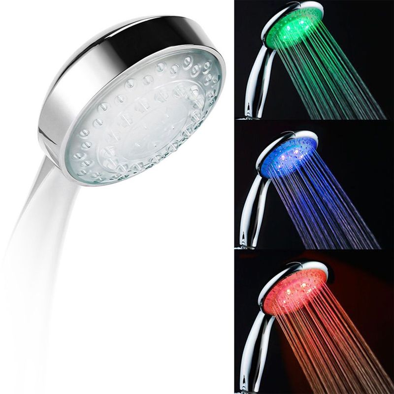 GENERICO - Cabezal de Ducha Fija o Movil con LED RGB 7 Colores