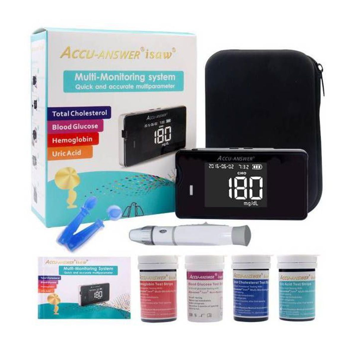 ACCU CHEK - GLUCOMETRO MULTI PARAMETRO 4 EN 1 - ACCU ANSWER