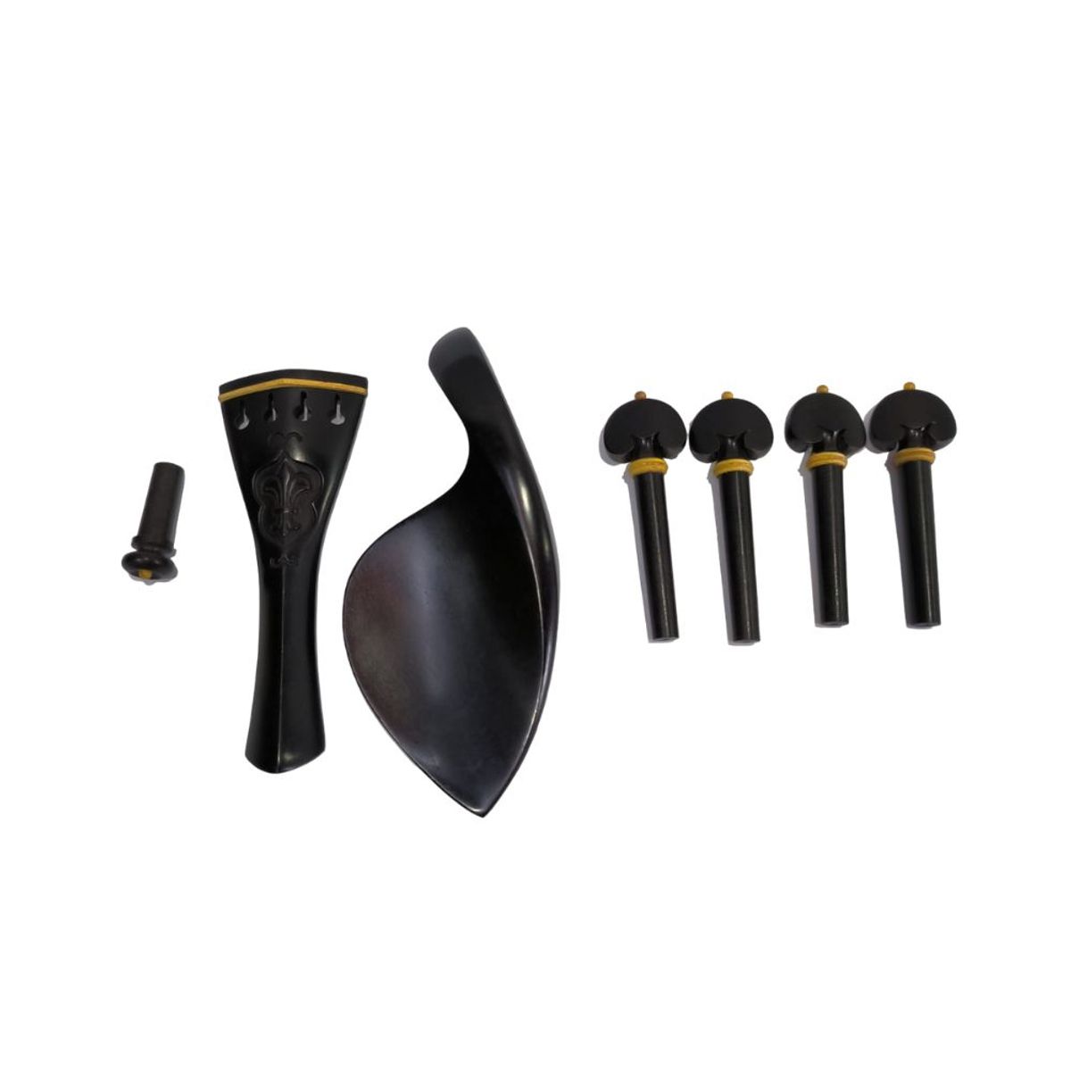 GENERICO - Set Accesorios de ébano para violín 4.4