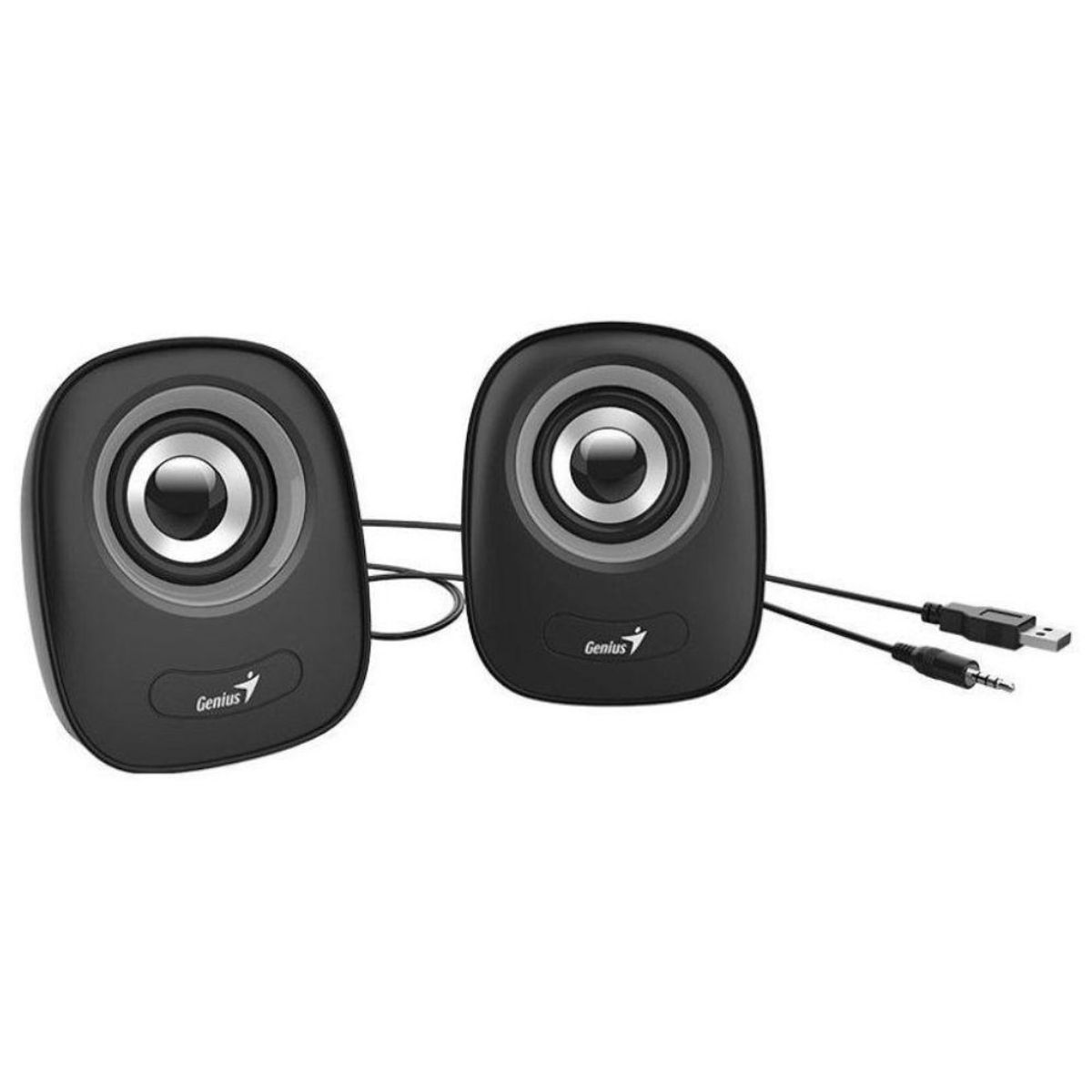 GENIUS - Genius SP-Q160 Parlante Estéreo Usb 6W Para Computadora y Macbook-Gris