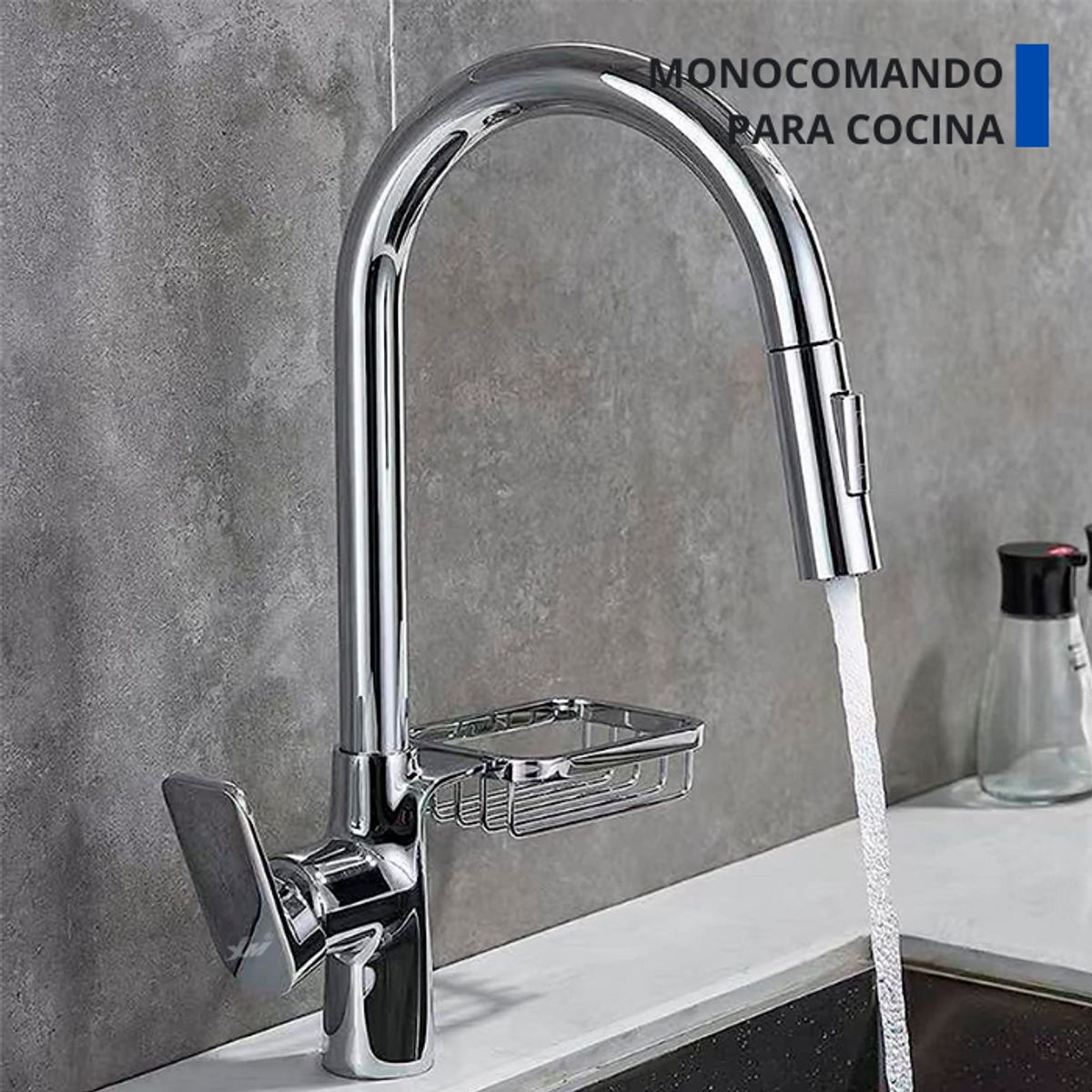 XM - MEZCLADORA DE COCINA EXTRAÍBLE CROMADO MC01086