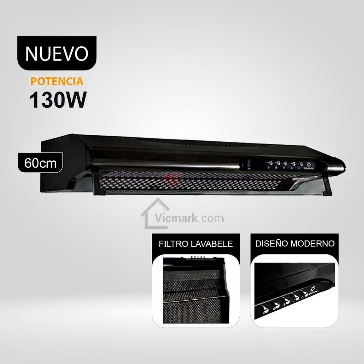 INDURAMA - Campana Extractora Indurama 3 Velocidades CEI-602NE