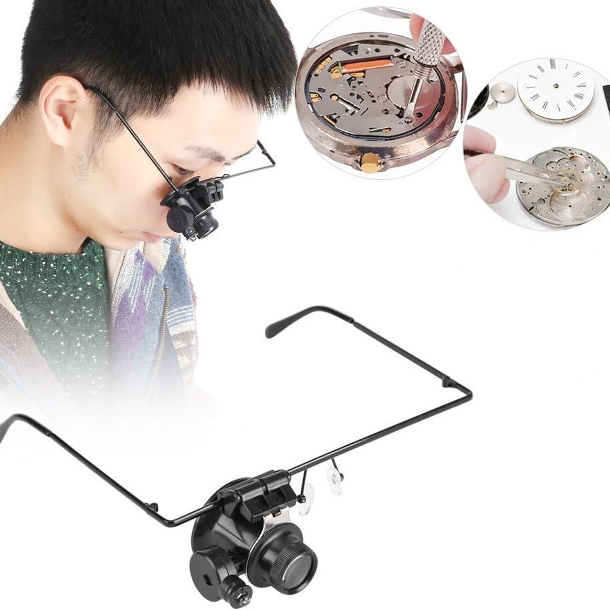 GENERICO - Lupa Gafa De Aumento 20x Gafa para Reparaciones