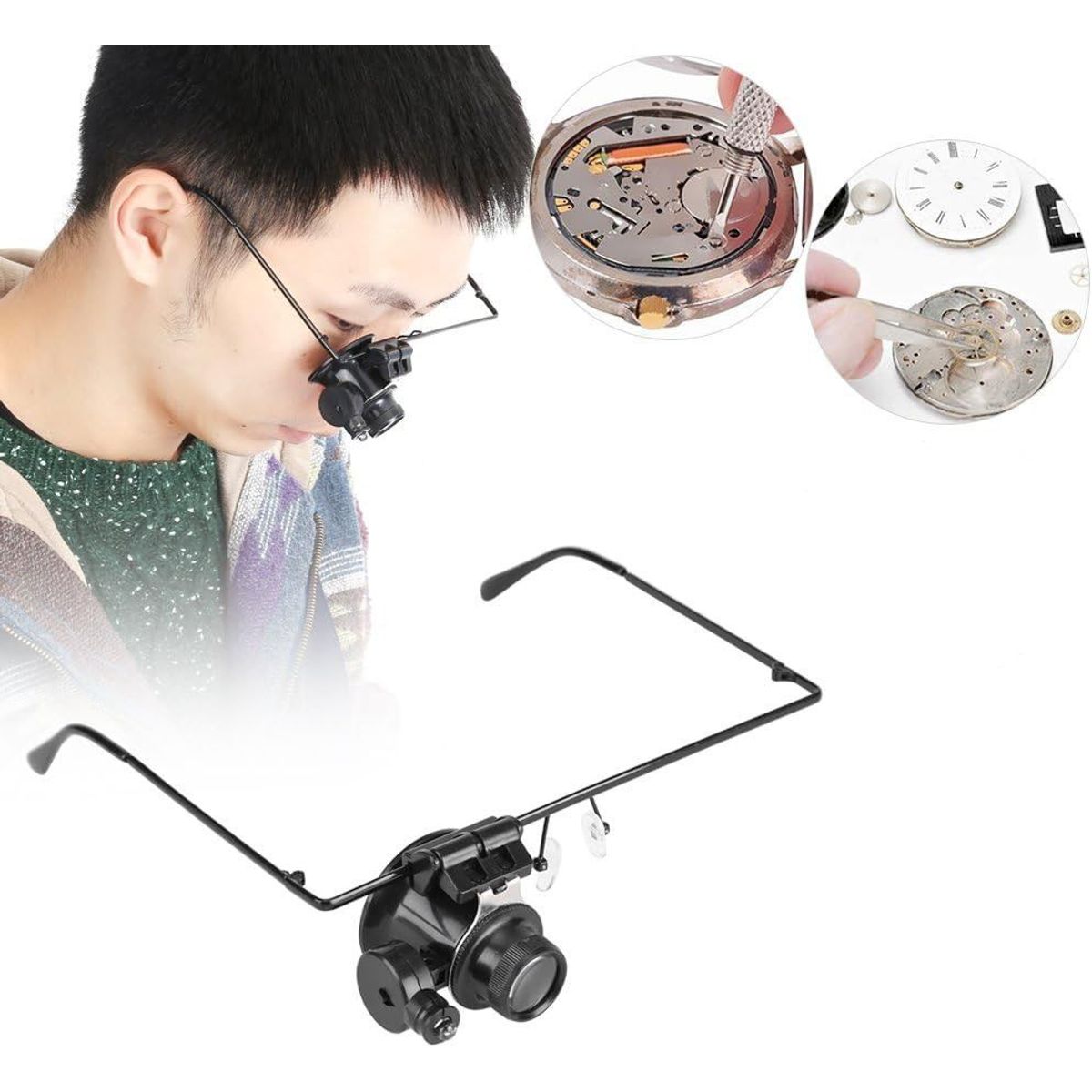 GENERICO - Lupa Gafa De Aumento 20x Gafa para Reparaciones