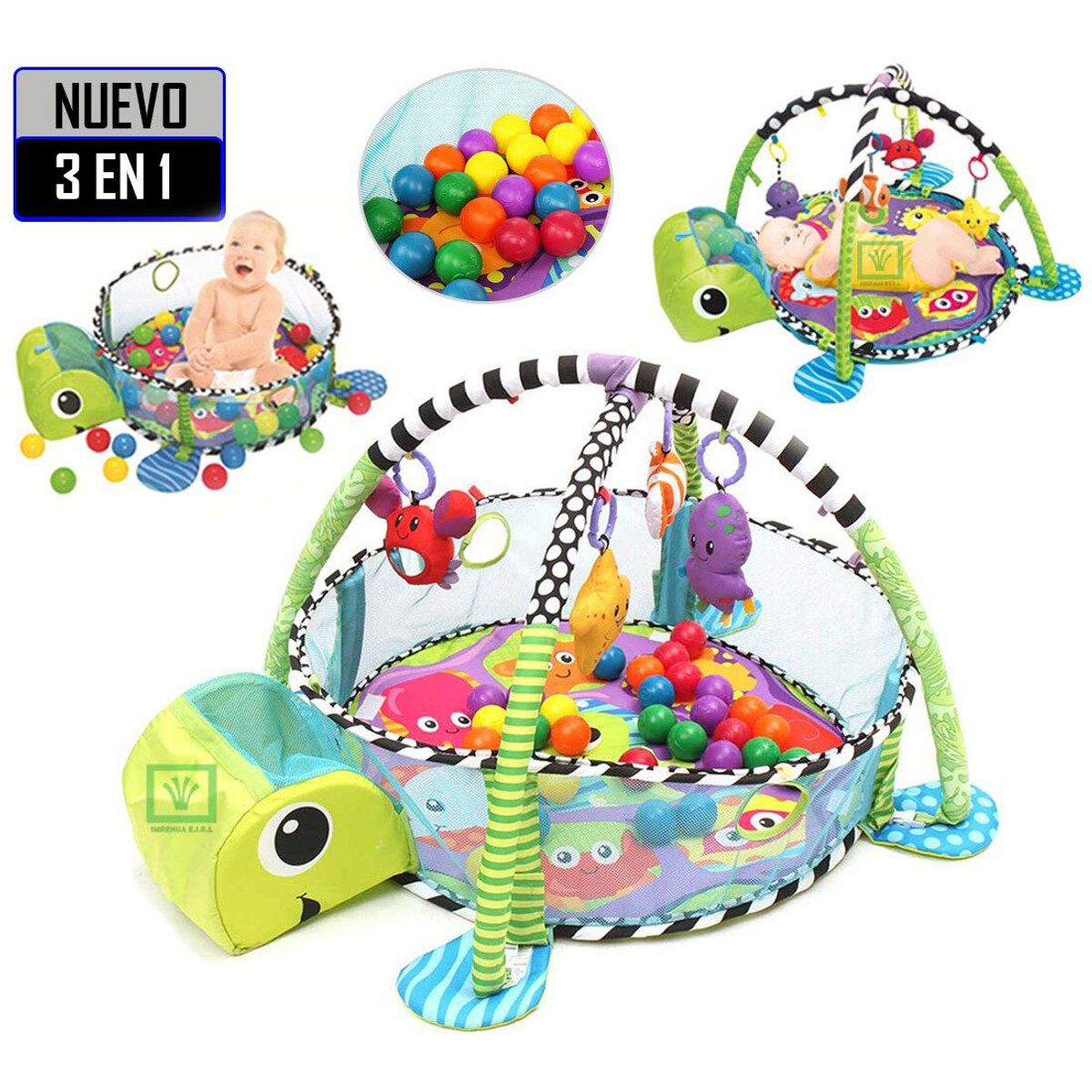 IDEAL - Gimnasio de Bebe Didáctico 3 en 1 con Pelotas