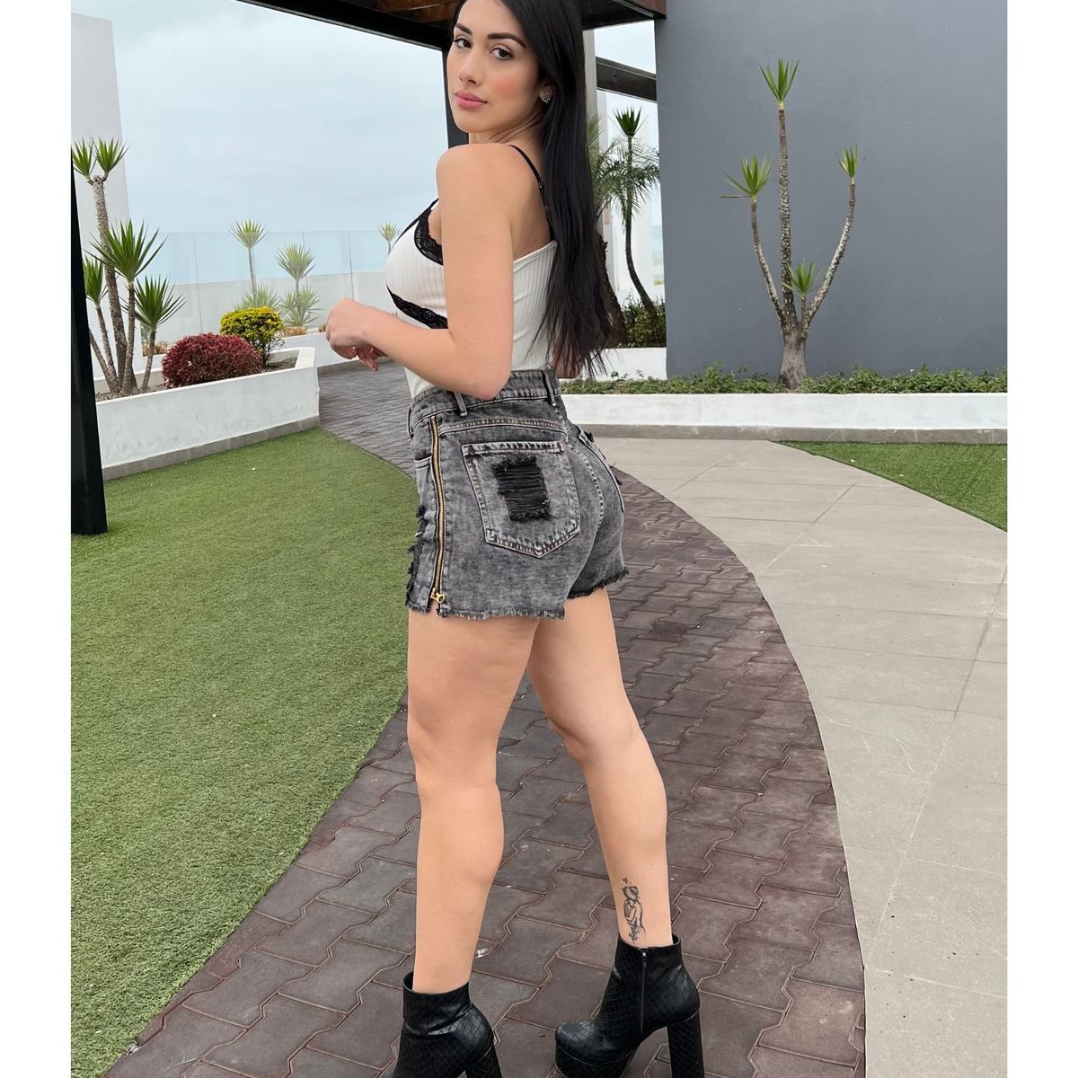 BENCUS JEANS - Short Jeans Mujer Rasgado