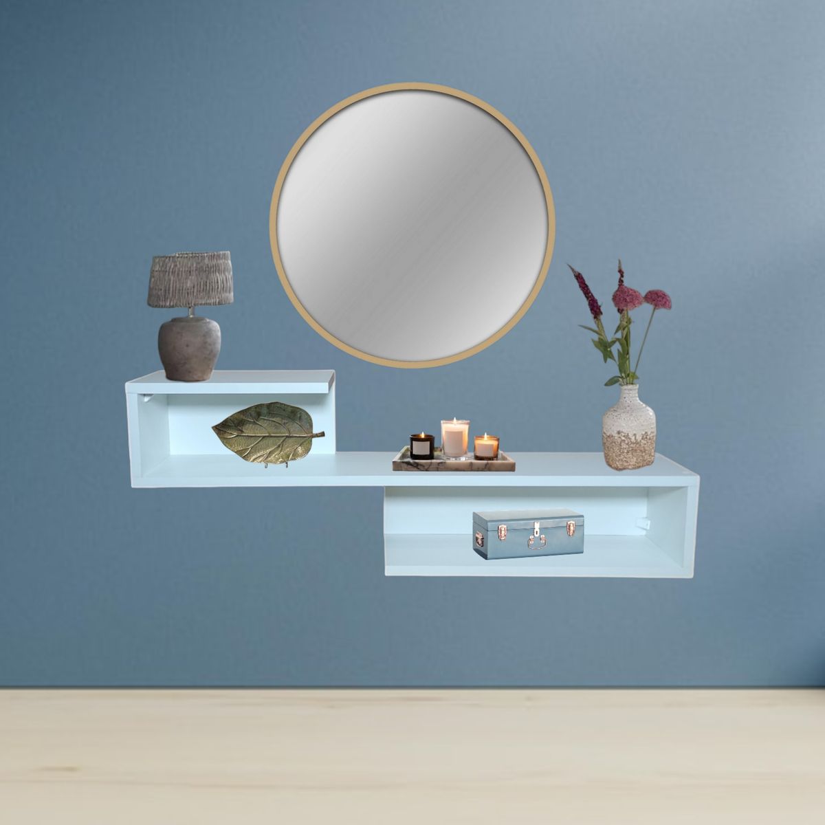 GENERICO - Estante Flotante para TV Multifuncional London Melamina Blanca