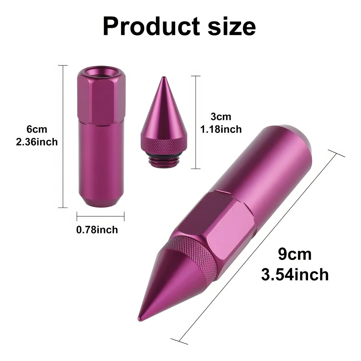 GENERICO - Seguro de Tuerca Tunnig 12×15mm Lila 20pcs