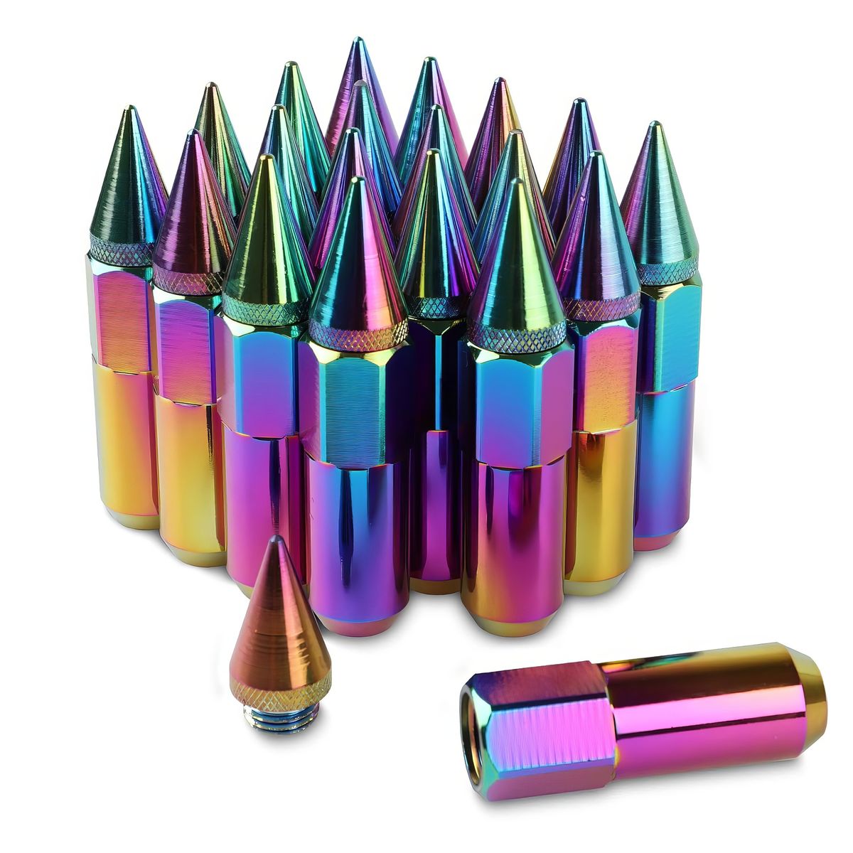 GENERICO - Seguro de Tuerca Tunnig 12×15mm Tornasol 20pcs