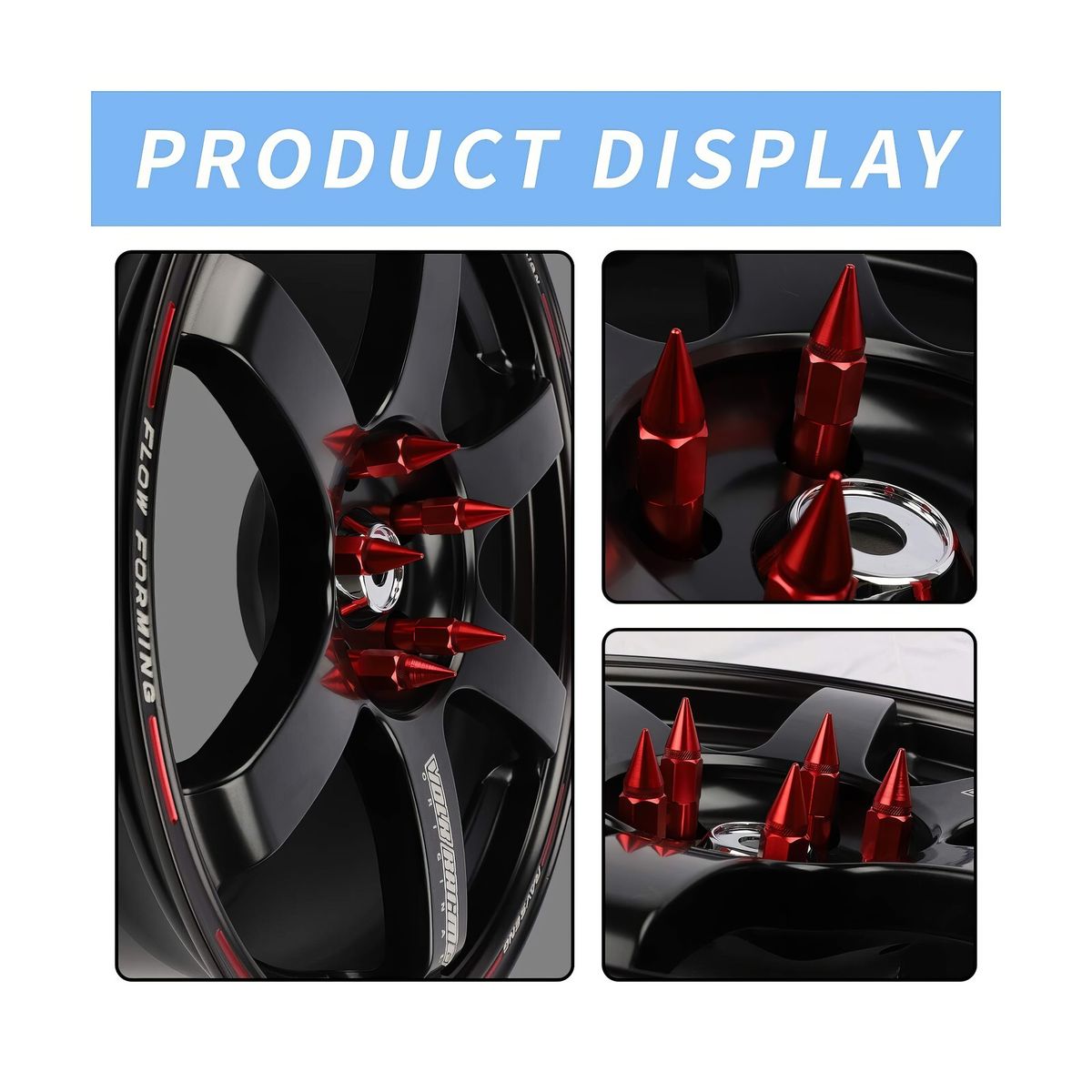 GENERICO - Kit de Tuercas Tunnig 12×15mm Rojo 20pcs