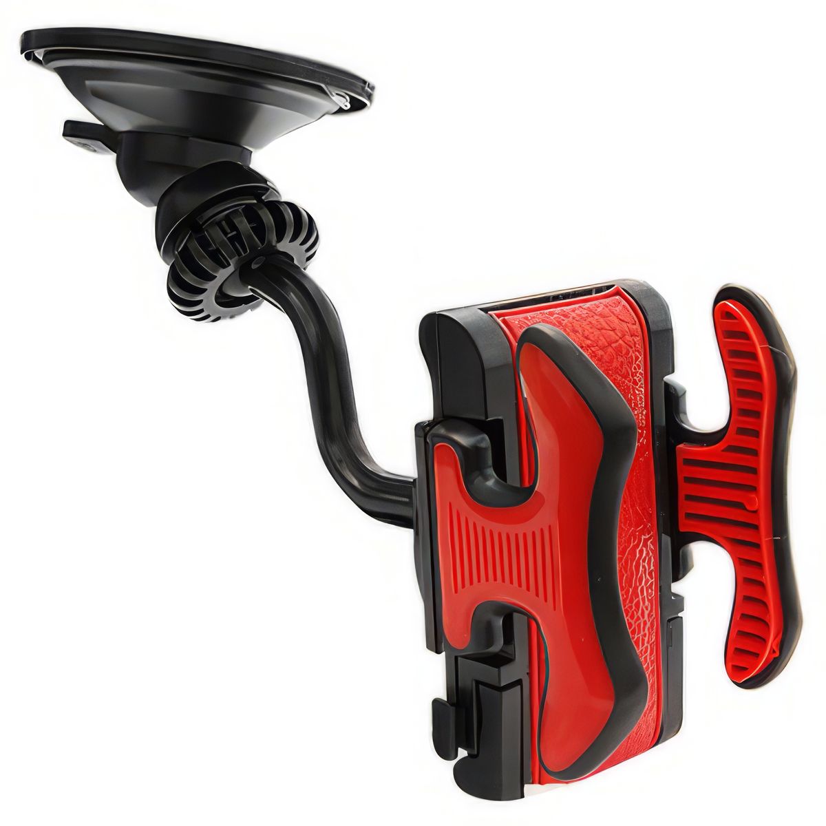 GENERICO - Soporte para Celular de Cuero Universal Rojo