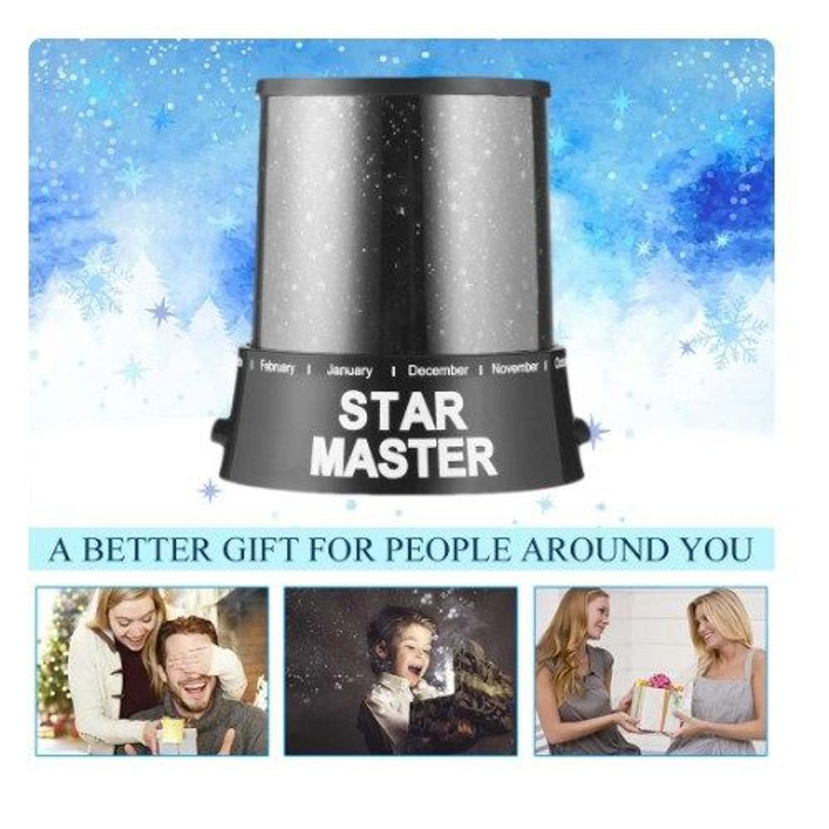 GENERICO - Lampara proyector estrellas moda kawaii