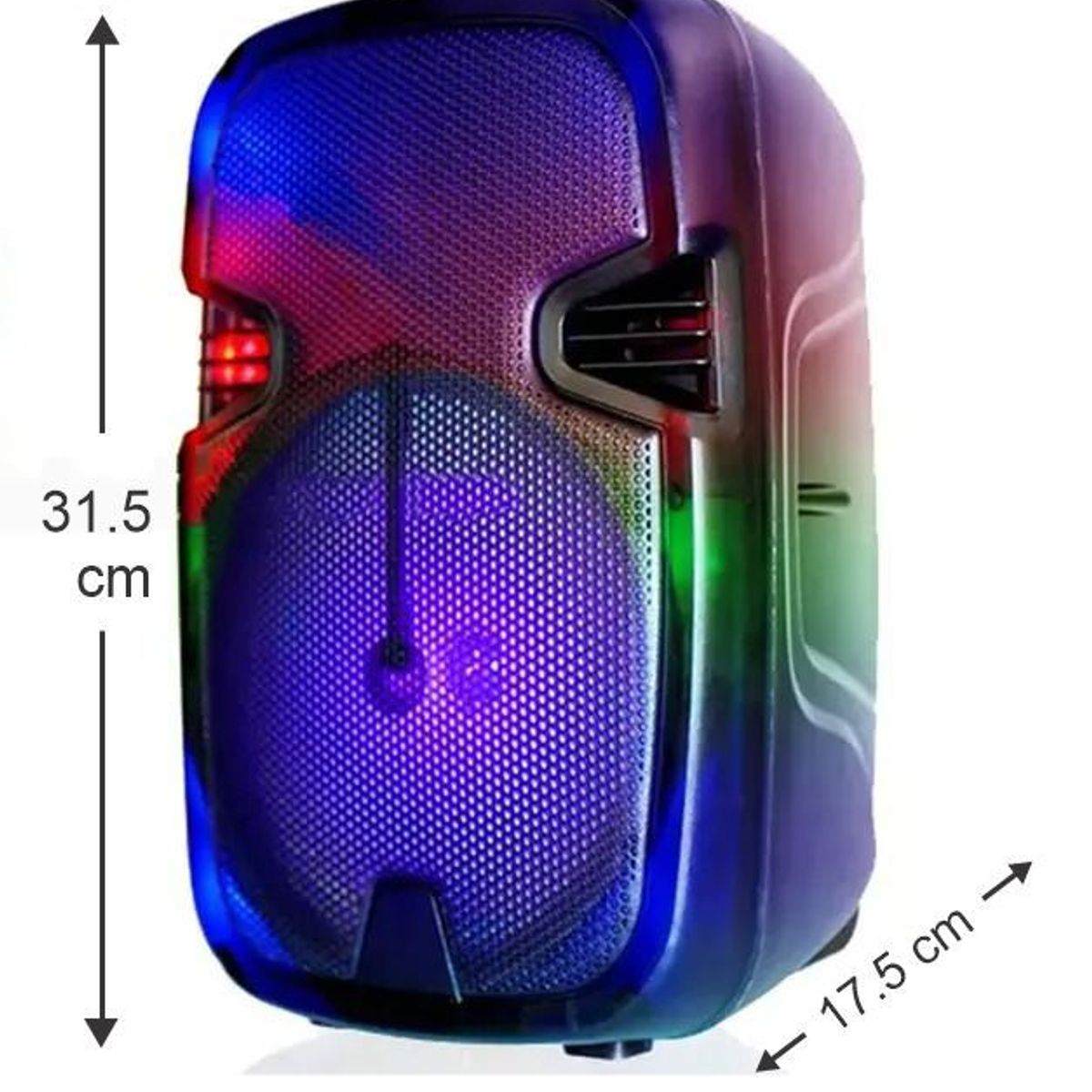 GENERICO - PARLANTE PORTATIL  BLUETOOH KARAOKE  LED RGB WATERPROOF - PartyBox