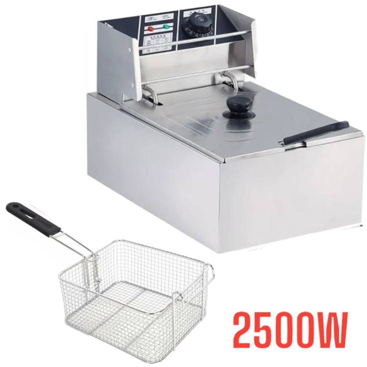 GENERICO - Freidora Eléctrica 2500W 55L para Papas Fritas Broster Churro Picaron