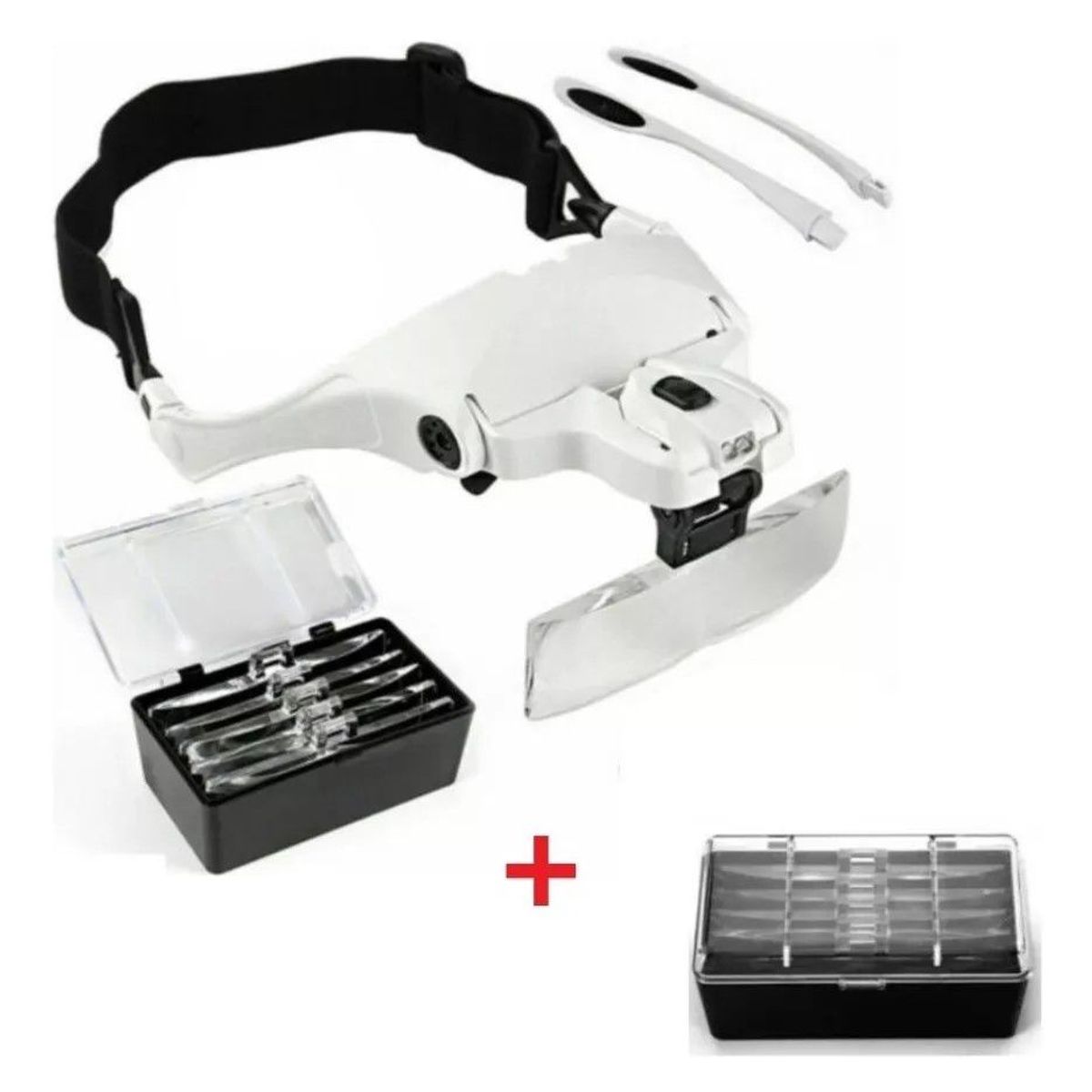 GENERICO - Lupa Lente De Cabeza Con Luz Led y Medidas de Repuesto