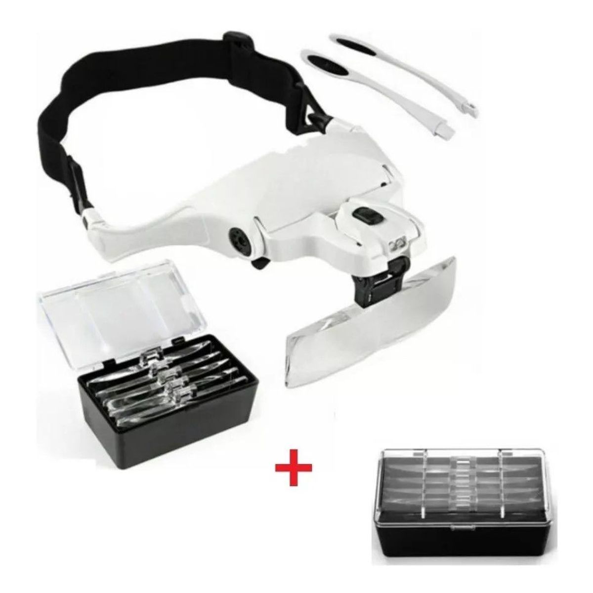 GENERICO - Lupa Lente De Cabeza Con Luz Led y Medidas de Repuesto