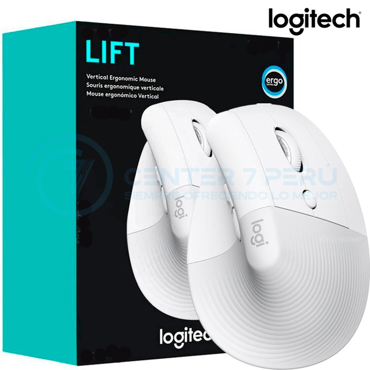LOGITECH - Mouse Logitech Lift Vertical Wireless blanco