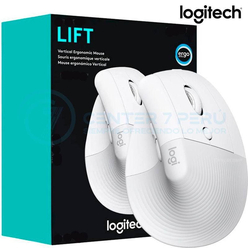 LOGITECH - Mouse Logitech Lift Vertical Wireless blanco