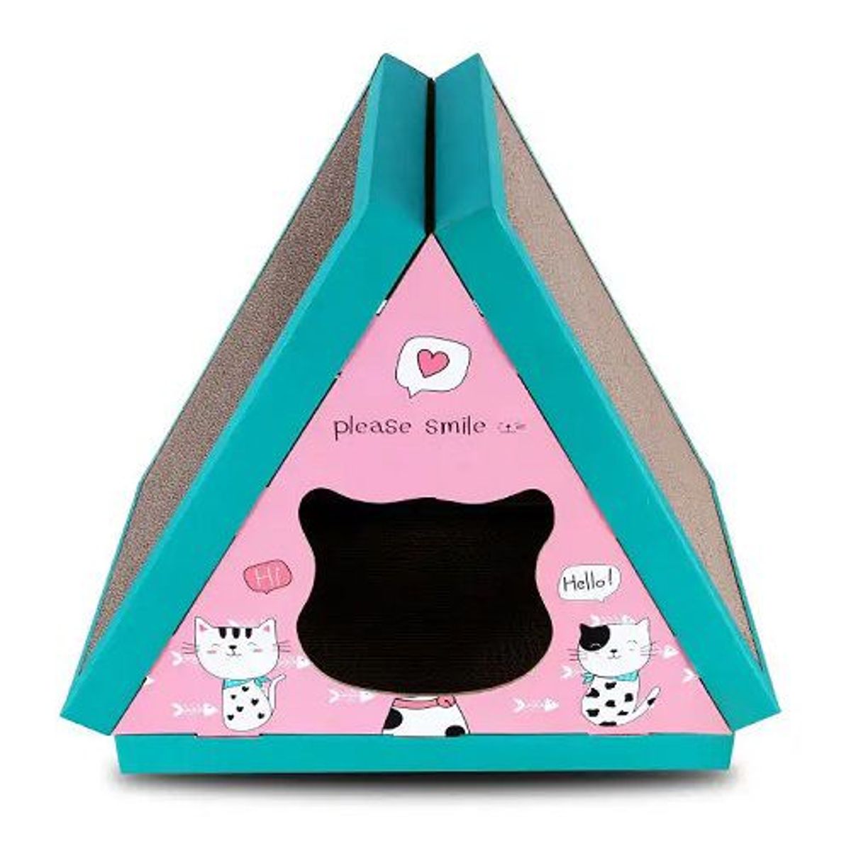 GENERICO - RASCADOR PARA GATO CUEVA TRIANGULAR