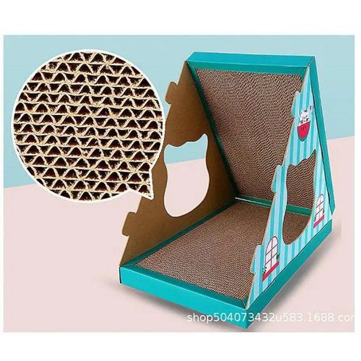 GENERICO - RASCADOR PARA GATO CUEVA TRIANGULAR