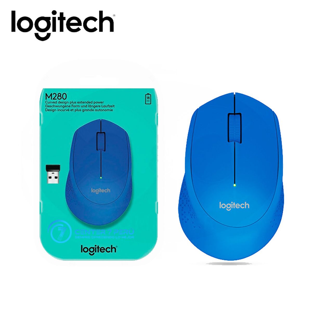 LOGITECH - Mouse Logitech M280 Wireless azul