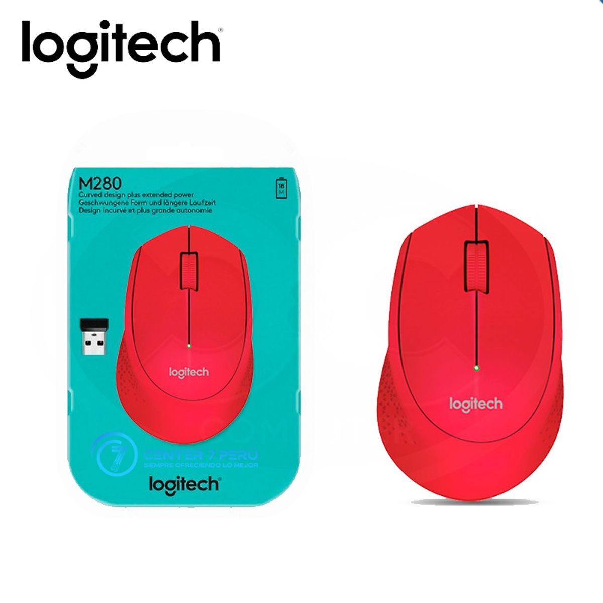LOGITECH - Mouse Logitech M280 Wireless rojo
