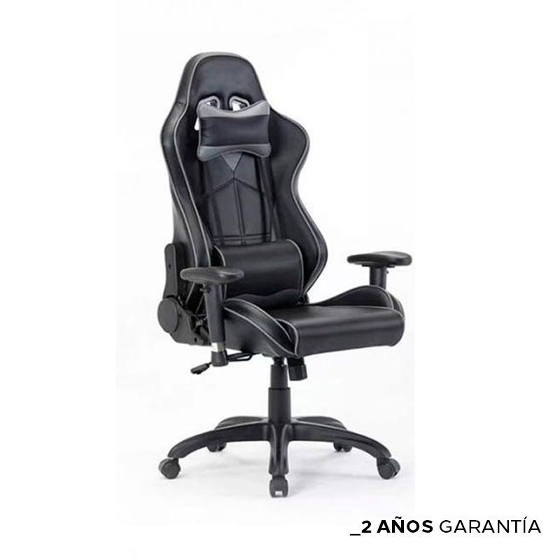 ZIYAZ - Silla Gamer Boston Gris - Negro