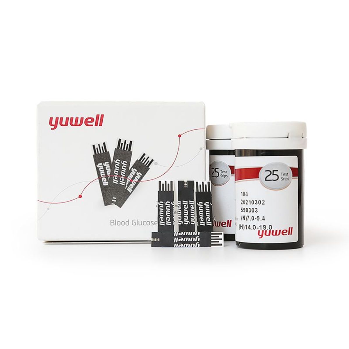 YUWELL - Tiras Reactivas PARA GLUCOMETRO YUWELL X 50 UNIDADES