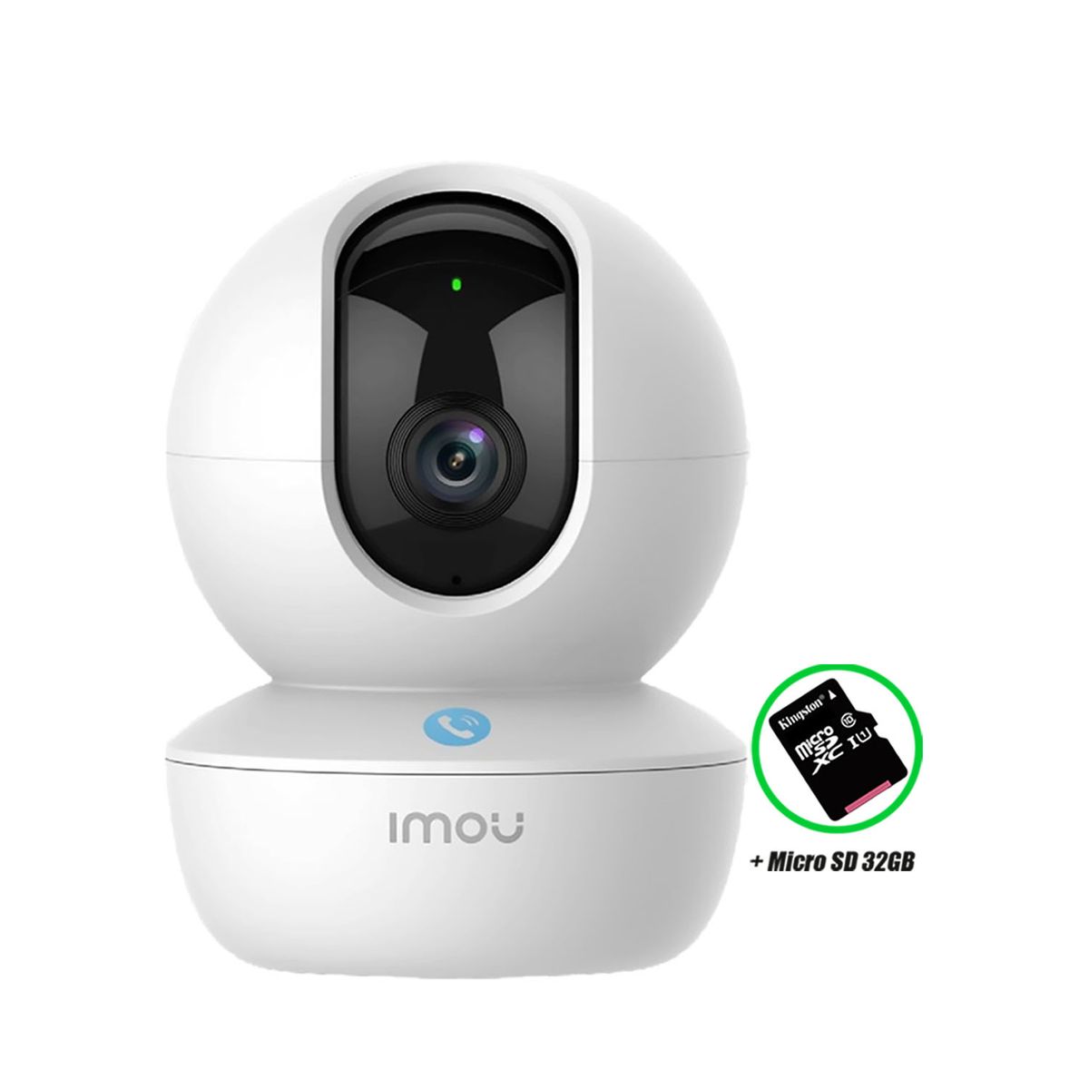 IMOU - Cámara Wi-Fi RANGER RC Gira 360º 4MP Video llamada + Micro SD 32GB