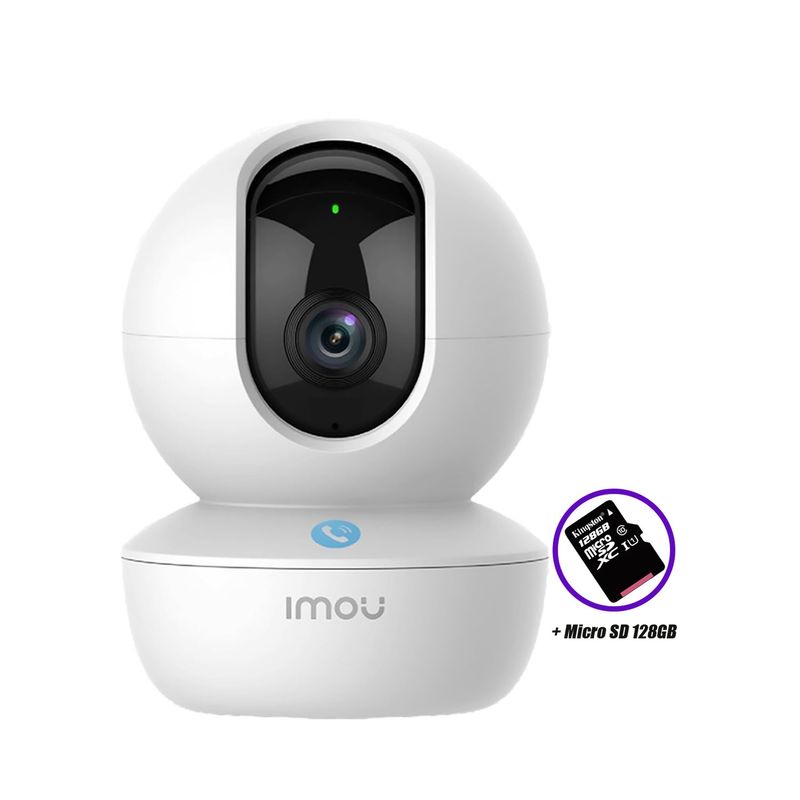 IMOU - Cámara Vigilancia Wi-Fi RANGER RC 4MP Gira 360 + Micro SD 128GB