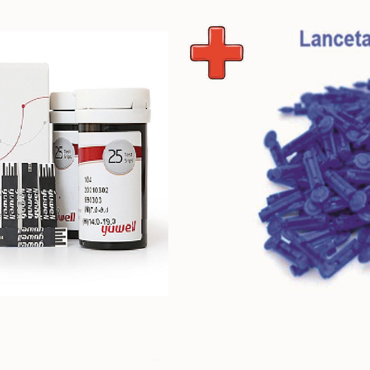 YUWELL - TIRAS REACTIVAS YUWELL X 50 UNID MAS 100 LANCETAS