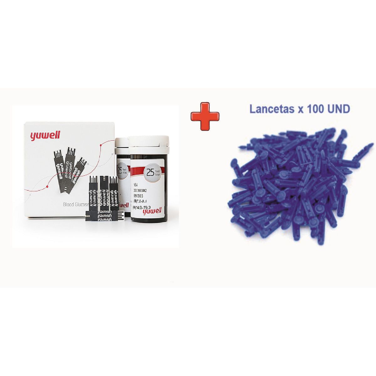 YUWELL - TIRAS REACTIVAS YUWELL X 50 UNID MAS 100 LANCETAS