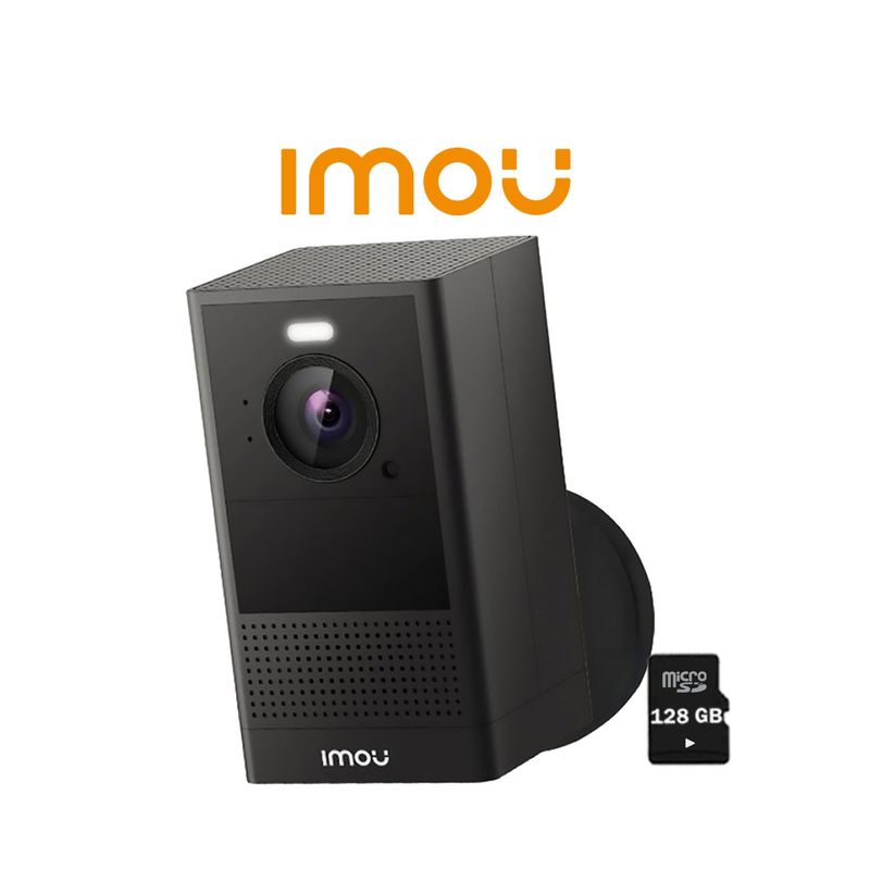 IMOU - Cámara Inalámbrico CELL 2 4MP Batería WiFi 2,4 GHz 5 GHz + SD 128GB