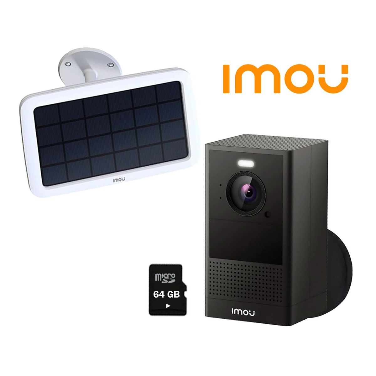 IMOU - Cámara Inalámbrico CELL 2 4MP Panel Solar WiFi 2,4 GHz 5 GHz + SD 64GB
