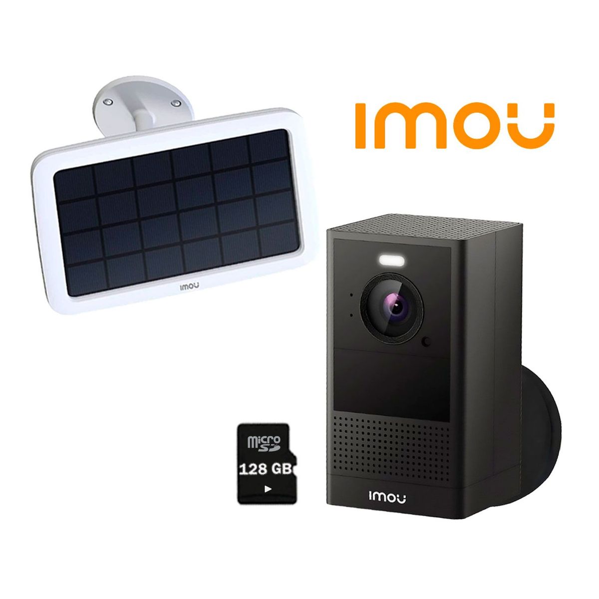 IMOU - Cámara Inalámbrico CELL 2 4MP Panel Solar WiFi 2,4 GHz 5 GHz + SD128GB