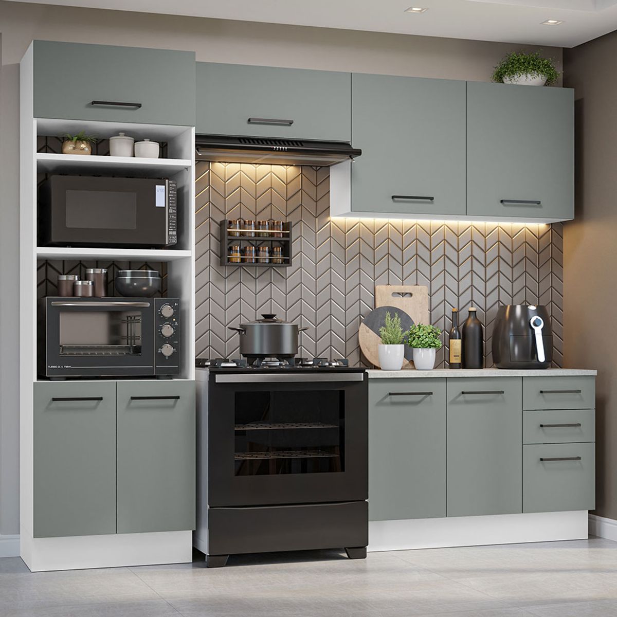 MADESA - Mueble de Cocina Integral Agata 270 cm - Con Encimera 07