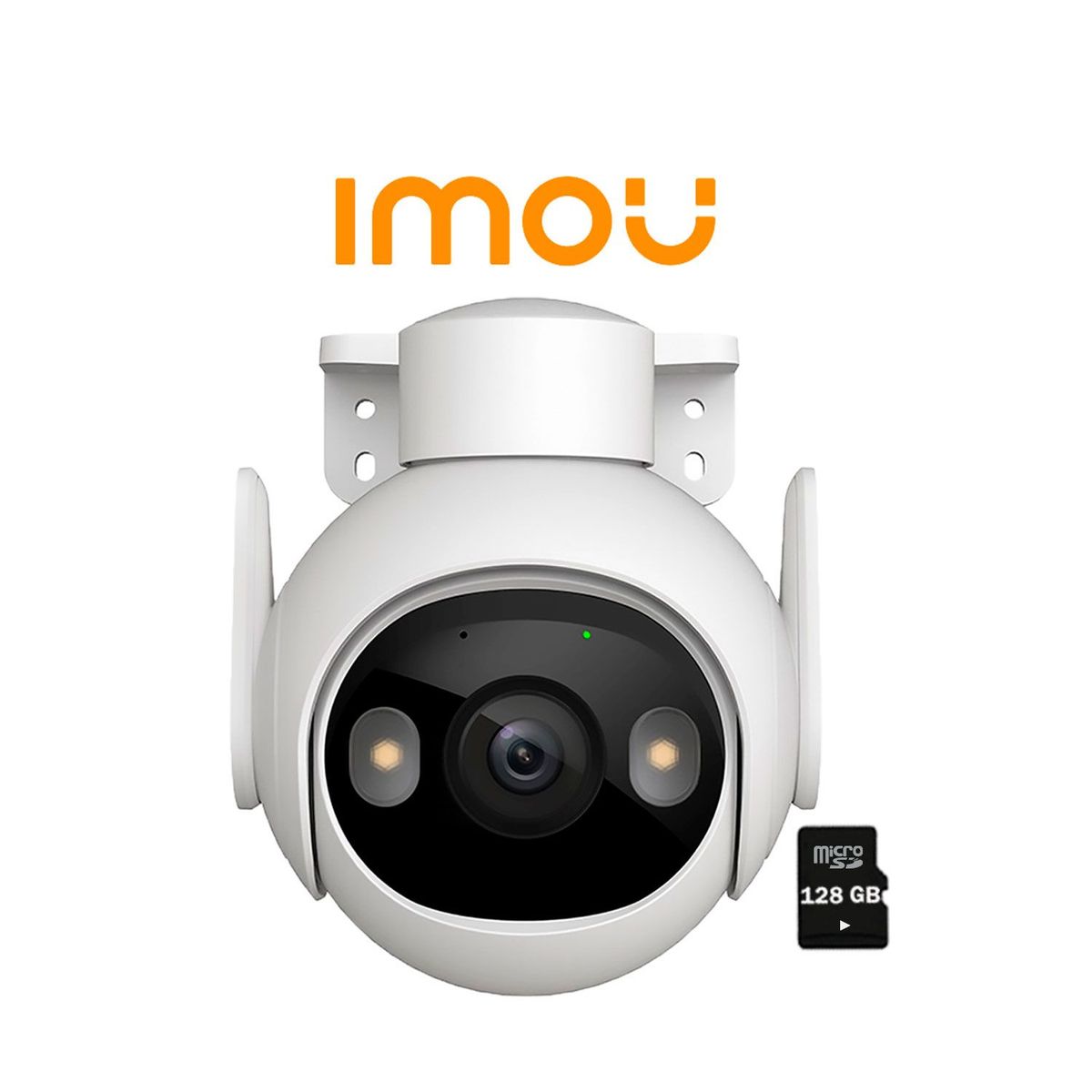 IMOU - Cámara Wi-Fi CRUISER 2 3MP 360º Sirena de 110dB Noche Color + SD 128GB