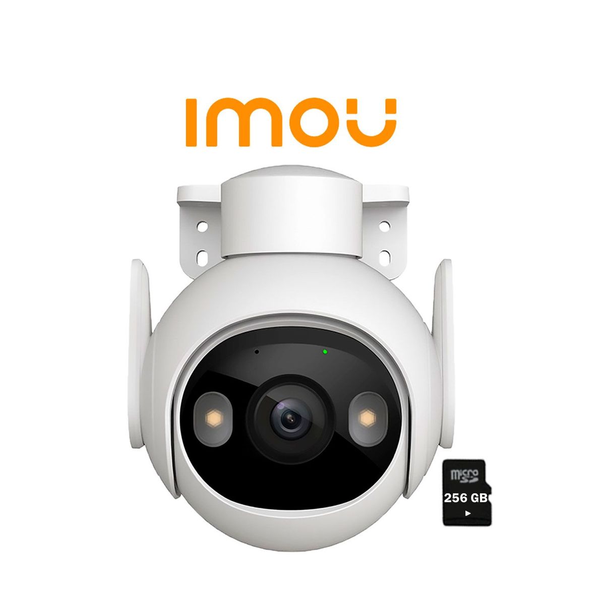 IMOU - Cámara Wi-Fi CRUISER 2 3MP 360º Sirena de 110dB Noche Color + SD 256GB