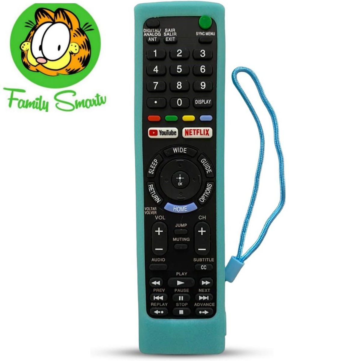 UNIVERSAL - Funda silicona para Control Sony Smart  Turquesa