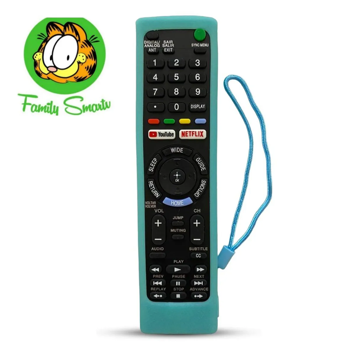 UNIVERSAL - Funda silicona para Control Sony Smart  Turquesa