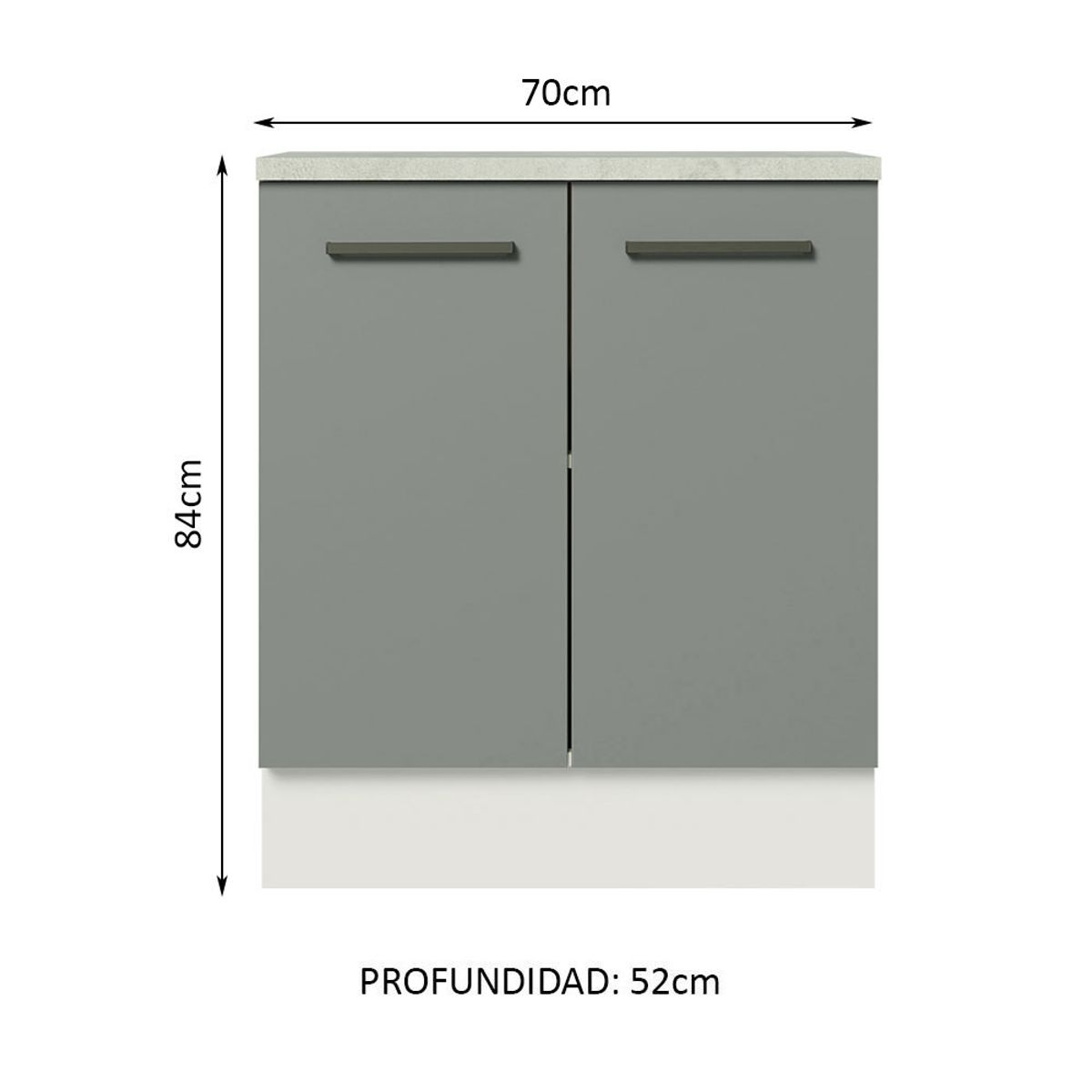 MADESA - Mueble de Cocina Agata 70 cm 2 Puertas