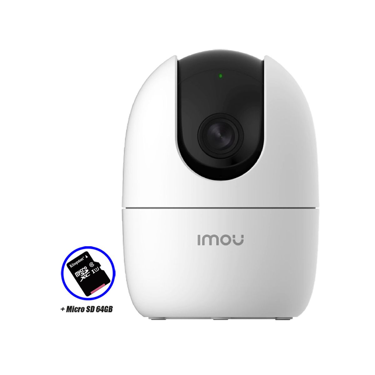 IMOU - Cámara Vigilancia RANGER 2 4MP Gira 360º Wi-Fi 50Mts + Micro SD 64GB