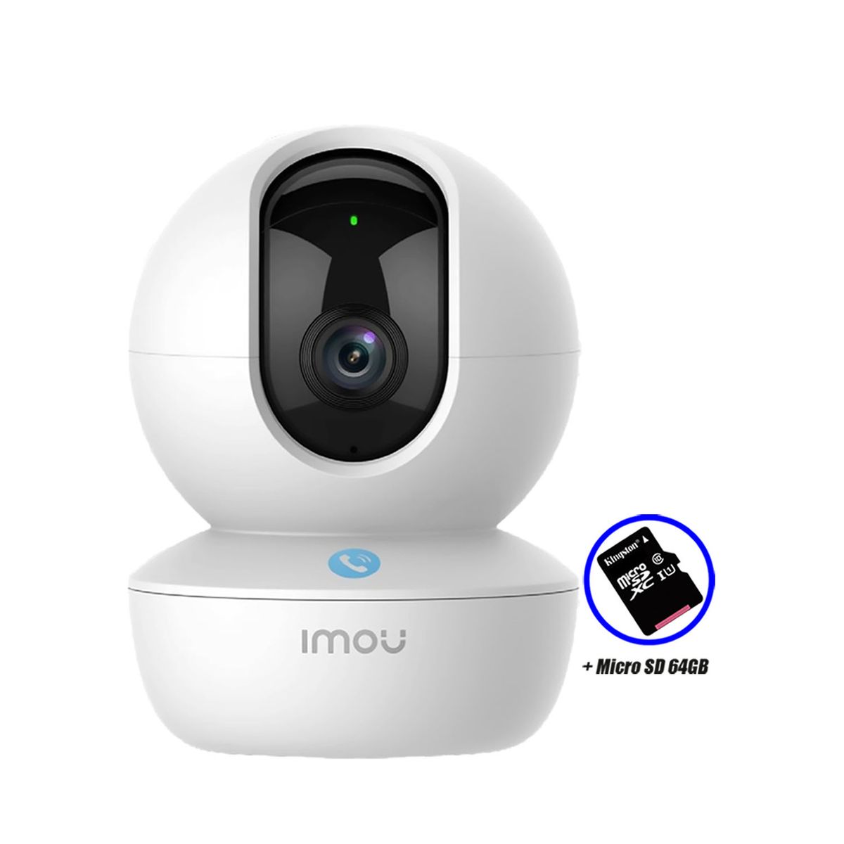 IMOU - Cámara Wi-Fi RANGER RC Gira 360º 4MP Video llamada + Micro SD 64GB