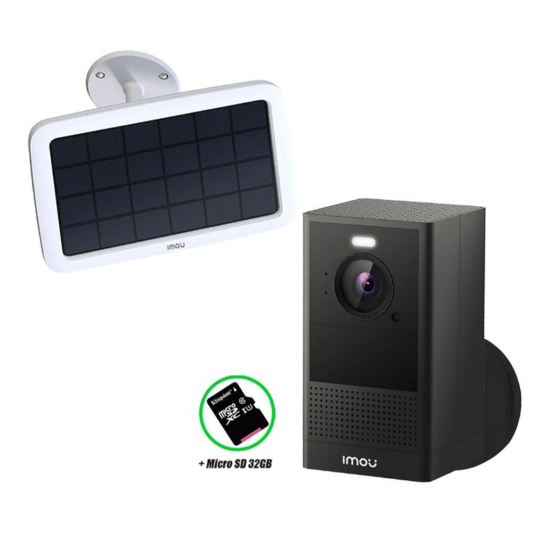 IMOU - Cámara Inalámbrico CELL 2 4MP Panel Solar WiFi 2,4 GHz 5 GHz + SD 32GB